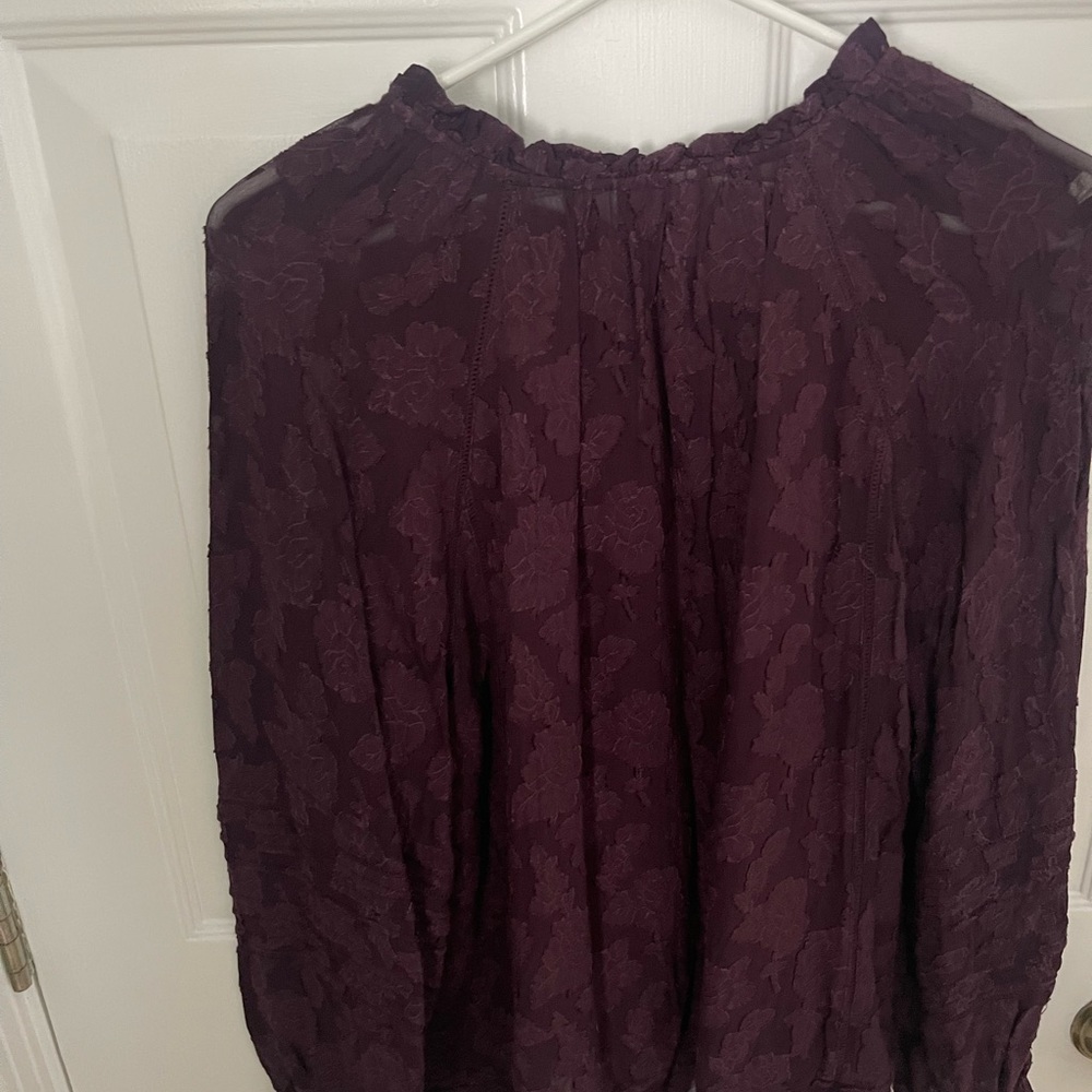 J.Jill Purple Floral Blouse